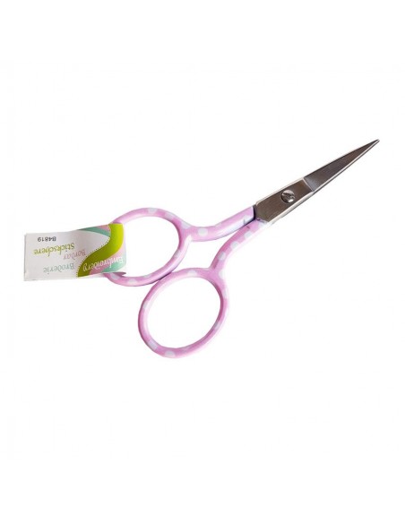 Tijera de bordado con lunares