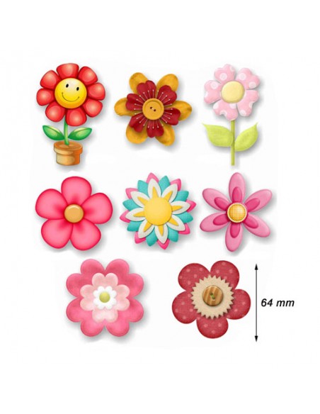 Parches termoadhesivos flores