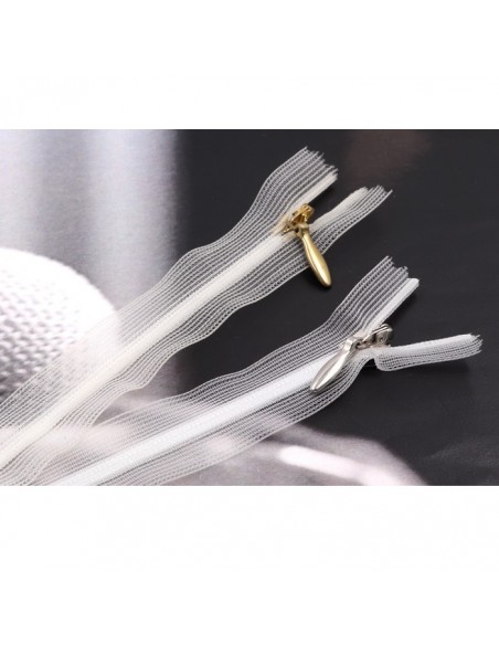 Cremallera invisible transparente