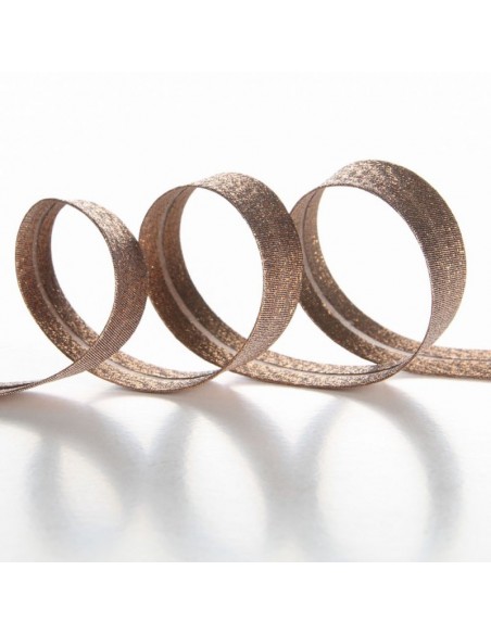 Cinta al bies lamé cobre
