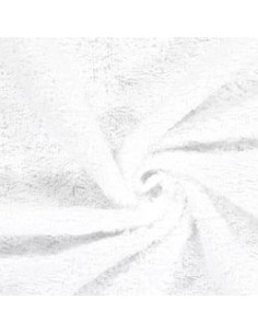 Tela felpa rizo blanca