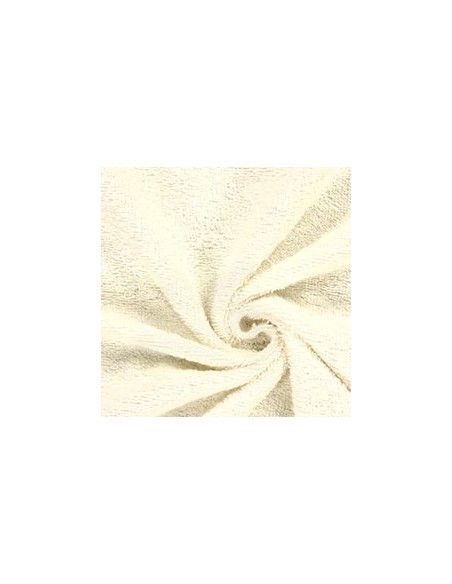 Tela felpa rizo marfil