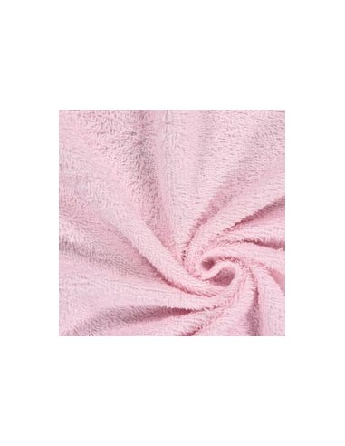 Tela de Rizo Toalla (Felpa) Rosa - 100% Algodón...