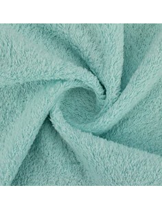 Tela felpa rizo verde agua