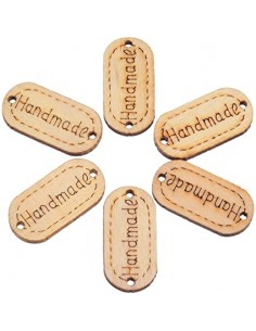 Etiquetas de madera Hand made