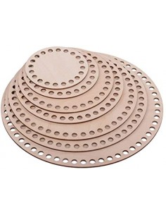 Base de madera troquelada redonda