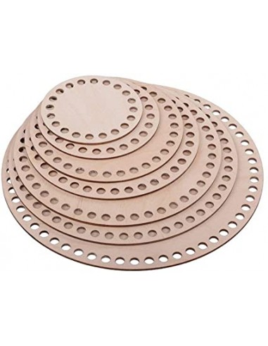 Base de madera troquelada redonda