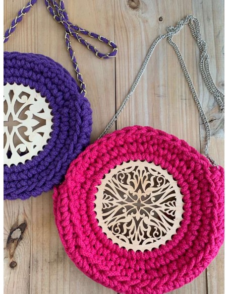 Base de Madera Troquelada "Fantasía 6" (16cm) - Para Cestas y Crochet