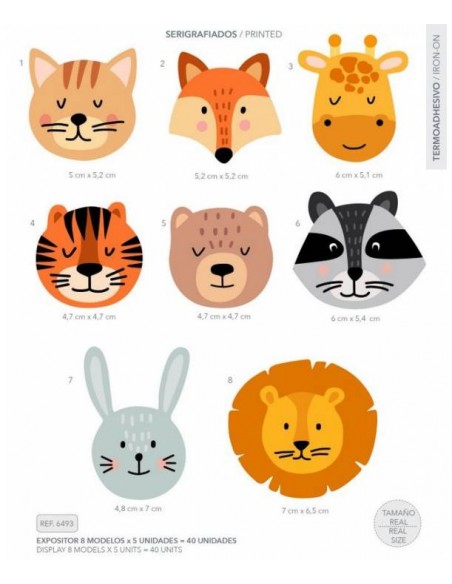 Parches termoadhesivos animales