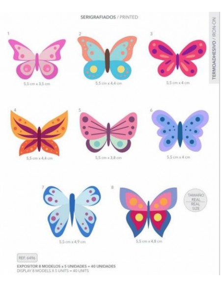 Parches termoadhesivos mariposas