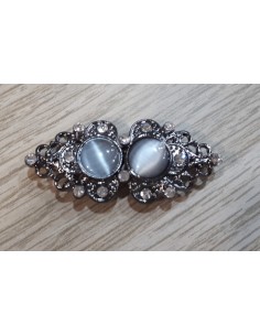 Broche fantasía metal y cristal