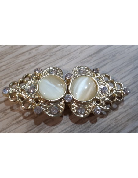 Broche fantasía metal y cristal