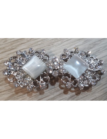 Broche fantasía metal y cristal