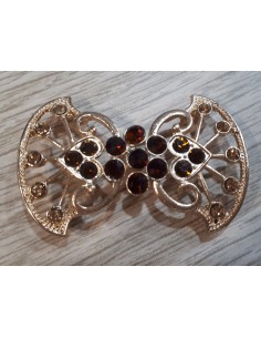 Broche fantasía metal y cristal