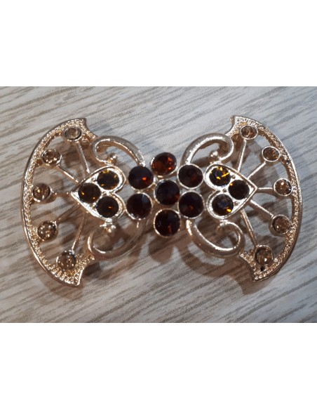 Broche fantasía metal y cristal