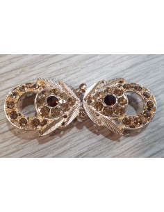 Broche fantasía metal y cristal