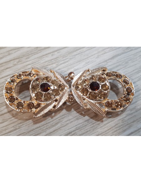 Broche fantasía metal y cristal