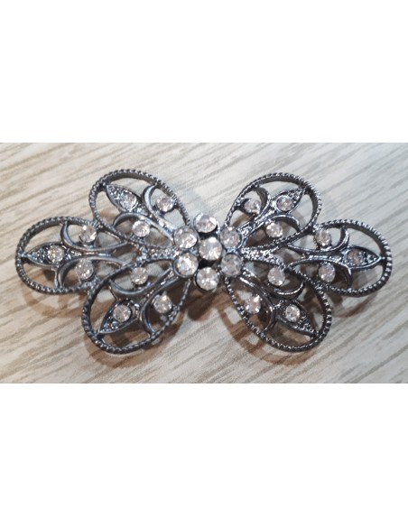 Broche fantasía metal y cristal