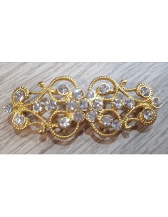 Broche fantasía metal y cristal