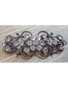Broche fantasía metal y cristal 2
