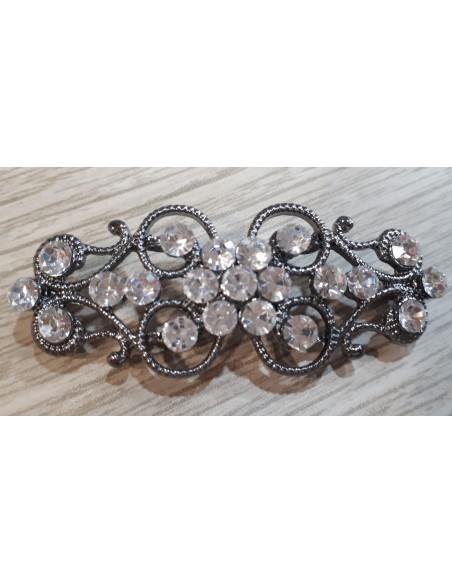 Broche fantasía metal y cristal
