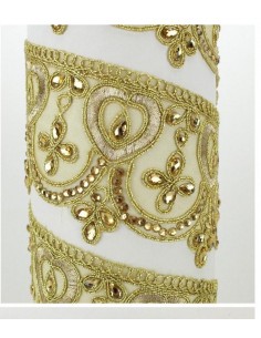 Puntas de guipur con pedrería