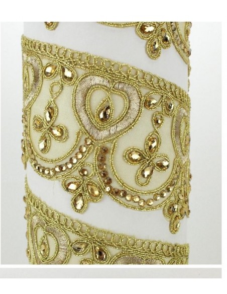 Puntas de guipur con pedrería