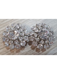 Broche fantasía metal y swarovski