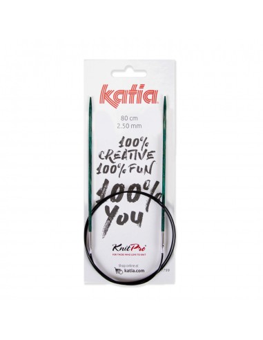 Aguja circular de 2,5 con cable de 80 cm katia