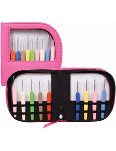 Kit de ganchillos waves knitpro rosa