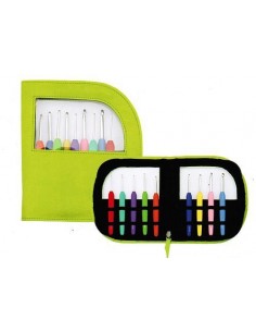 Kit de ganchillos waves knitpro verde