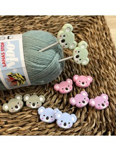 Topes para agujas de tejer koala
