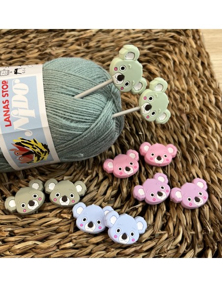 Topes para agujas de tejer koala