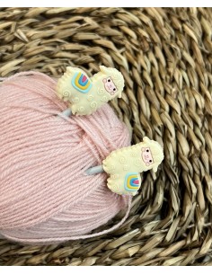 Topes para agujas de tejer Llama