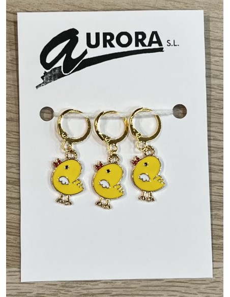 Marcadores crochet pollito