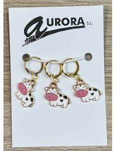 Marcadores crochet vaca