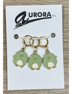 Marcadores crochet pinguino