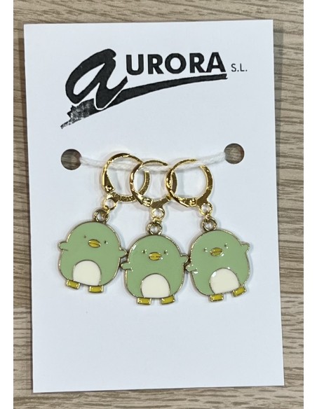 Marcadores crochet pinguino