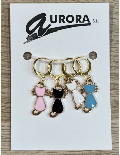 Marcadores crochet gatitos