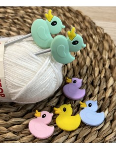 Topes para agujas de tejer patito