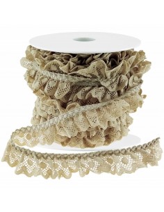 Puntilla encaje fruncido nylon 74478