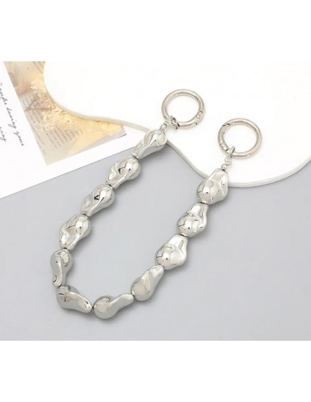 Asa Joya para Bolso de Mano (31 cm) - Eslabones Plata Irregulares