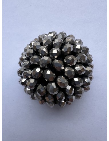 Botón pedrería 786006 plata