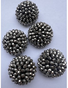 Botón pedrería 786006 plata 2