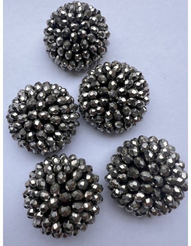 Botón pedrería 786006 plata