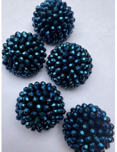 Botón pedrería 786006 azul 2