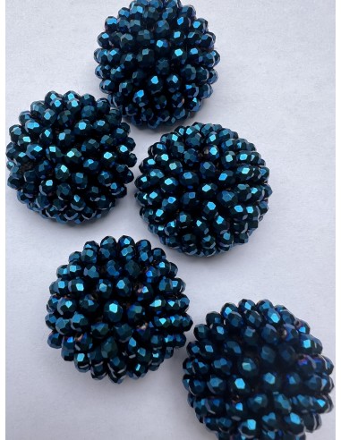 Botón pedrería 786006 azul