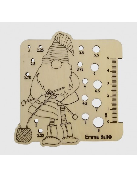 Emma Ball - Calibrador agujas de tejer Gnomo