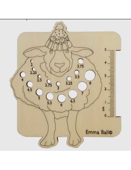 Emma Ball - Calibrador agujas de tejer oveja