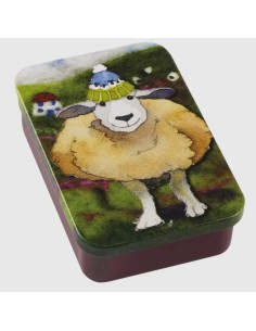 Emma Ball - Caja metálica pequeña oveja con gorro T253